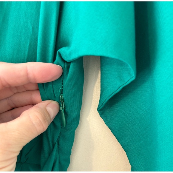 L'Academie The Lorriana Mini Dress in Kelly Green Tencel Small Event Prom - Picture 6 of 12